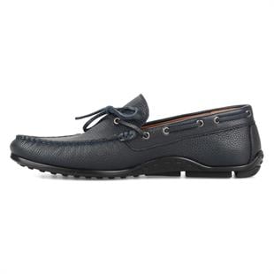 Erkek Fiyonklu Lacivert Loafer Günlük Ayakkabı