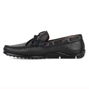 Black Loafers Moccasin Driving Shoes