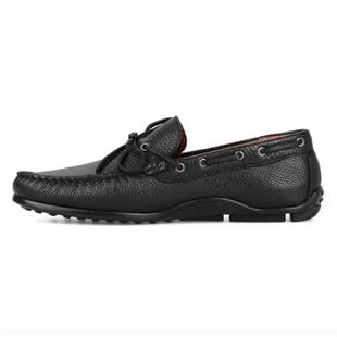 Erkek Fiyonklu Siyah Loafer Günlük Ayakkabı