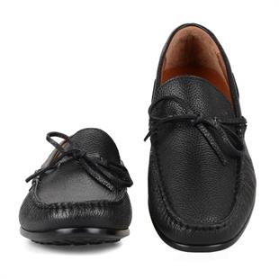 Erkek Fiyonklu Siyah Loafer Günlük Ayakkabı