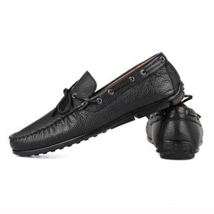 Erkek Fiyonklu Siyah Loafer Günlük Ayakkabı
