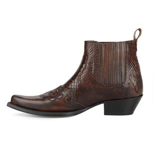 Brown Mens Cowboy Ankle Boots