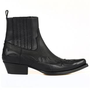 FootCourt Cowboy Ankle Boots Black