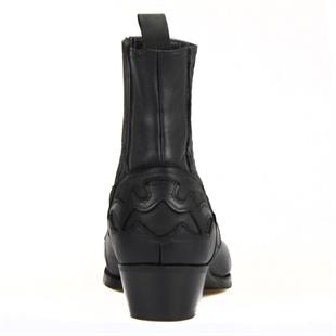 FootCourt Cowboy Ankle Boots Black