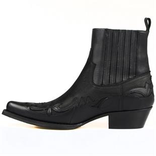 FootCourt Cowboy Ankle Boots Black