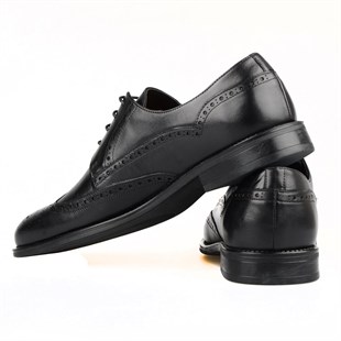 Black Mens Big Size Oxford Shoes