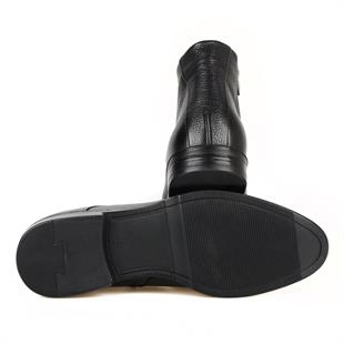 Erkek Siyah Deri Bot Fermuarlı