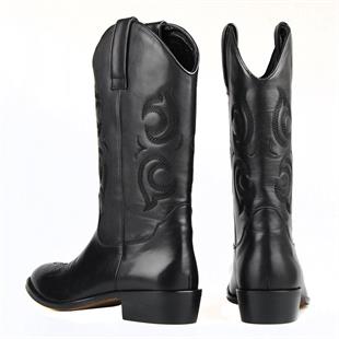 FootCourt Cowboy Boots Black