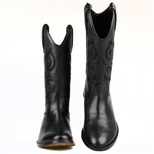 FootCourt Cowboy Boots Black