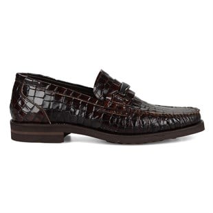FootCourt Loafer Kahverengi Toka Detaylı Erkek Makosen