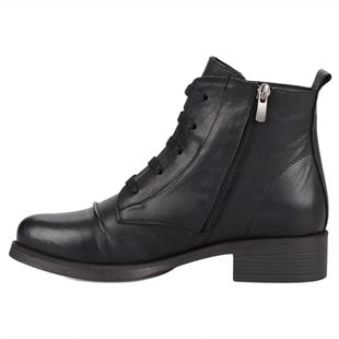 Günlük Kadın Bot Siyah Naturel Deri