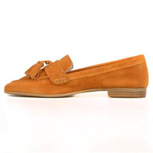Hardal Süet Püskül Detaylı Kadın Loafer