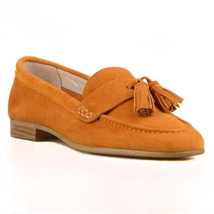 Hardal Süet Püskül Detaylı Kadın Loafer
