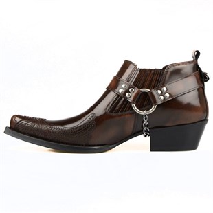 FootCourt Brown Cowboy Shoes