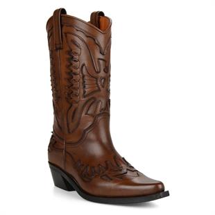 Kahverengi Bayan Kovboy Çizmesi (Buz)