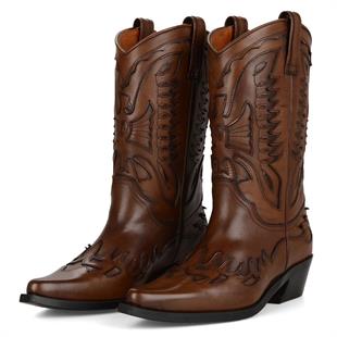 Kahverengi Bayan Kovboy Çizmesi (Buz)