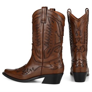 FootCourt Cowboy Boots Brown