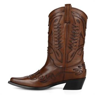 Kahverengi Bayan Kovboy Çizmesi (Buz)