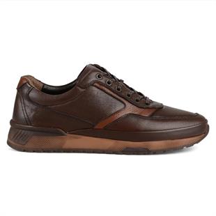 Kahverengi Erkek Deri Günlük Sneakers Corippo