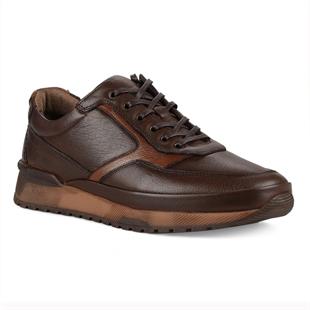 Kahverengi Erkek Deri Günlük Sneakers Corippo