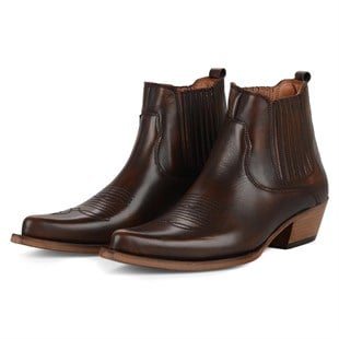 Brown Ankle Cowboy Boots Women Tokyo