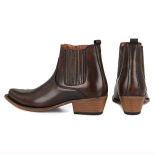 Brown Ankle Cowboy Boots Women Tokyo