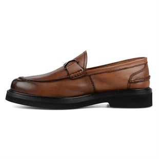 Kahverengi Loafer Erkek Deri Ayakkabı