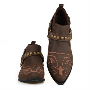 FootCourt Brown Cowboy Shoes