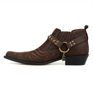 FootCourt Brown Cowboy Shoes