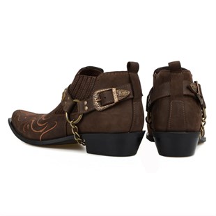 FootCourt Brown Cowboy Shoes