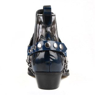 FootCourt Cowboy Boots For Men Dark Blue