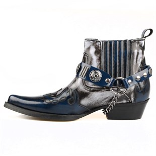 FootCourt Cowboy Boots For Men Dark Blue