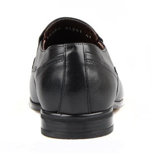 Black Leather Slip On Mens Classic Shoes