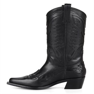 FootCourt Cowboy Boots Black