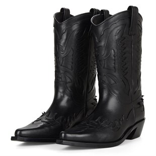 FootCourt Cowboy Boots Black