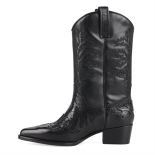 FootCourt Cowboy Boots Black
