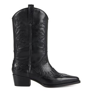 FootCourt Cowboy Boots Black