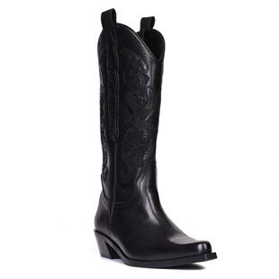 Siyah Bayan Kovboy Çizmesi (Tax)