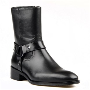 Black Mens Chelsea Boots with Zipper