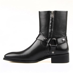 Black Mens Chelsea Boots with Zipper