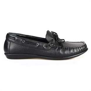Black Leather Shoes for Women Flats Loafers