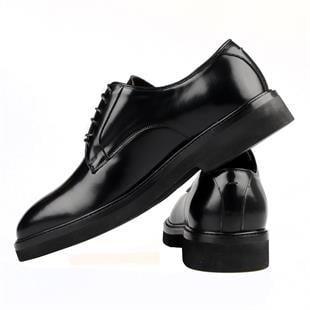 Black Leather Classic Mens Shoes