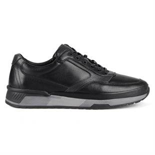 Siyah Erkek Deri Günlük Sneakers Corippo