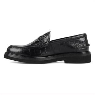 Black Men Loafer Leather Shoes