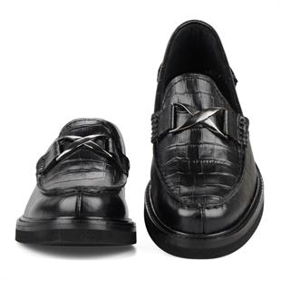 Black Men Loafer Leather Shoes