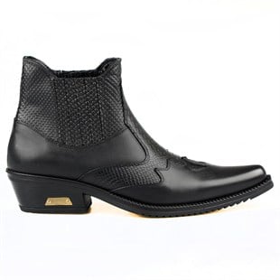 FootCourt Mens Cowboy Boots Black
