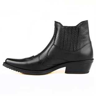 FootCourt Mens Cowboy Boots Black