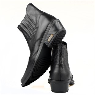 FootCourt Mens Cowboy Boots Black