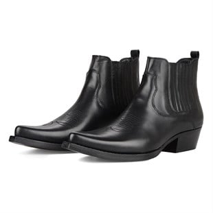 Siyah Erkek Kovboy Botu (Foot)