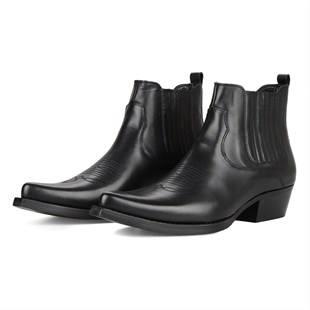 Siyah Erkek Kovboy Botu (Foot)